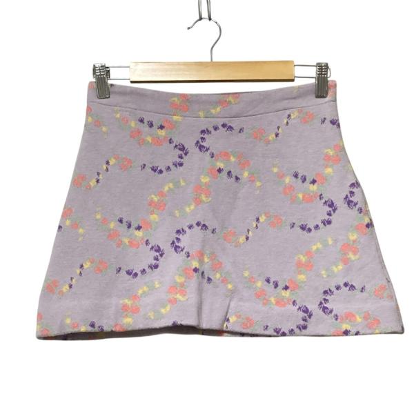 miu miu（ミュウミュウ） 美品 フラワーインターシャ ニット スカート
