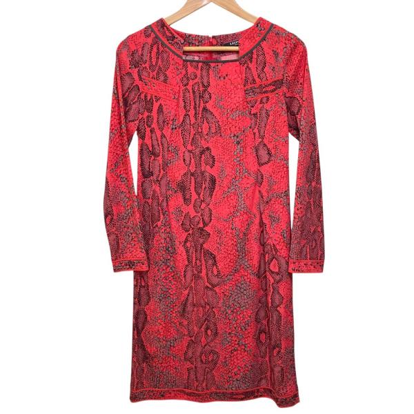 LEONARD（レオナール） 美品 カンカン素材 パイソンプリント