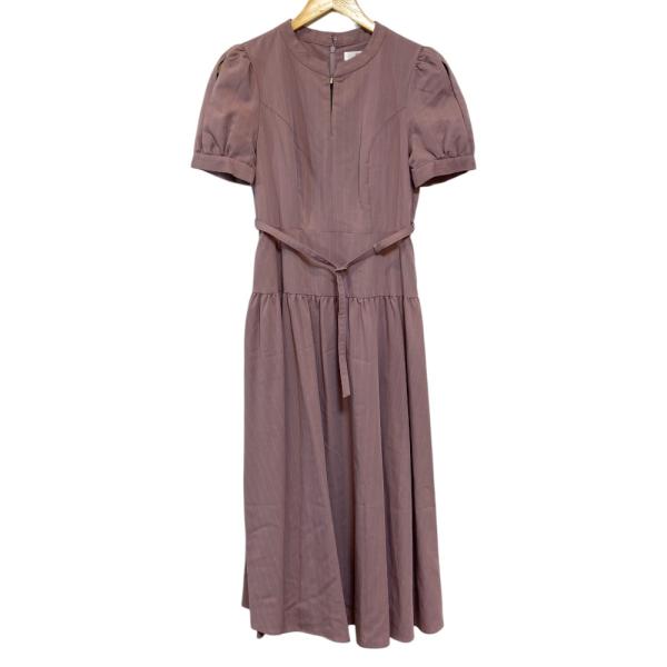 ワンピース Herlipto Pin-Stripe Belted Flared Dress 新品同様 25AW Herlipto ハーリップトゥ Pin-Stripe Belted Flared