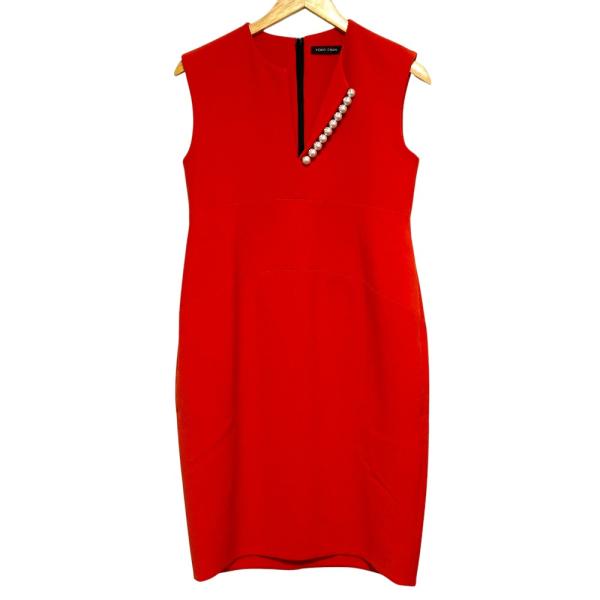 YOKO CHAN（ヨーコチャン） 美品 パールスリット ノースリーブドレス