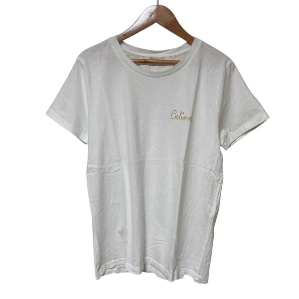 CELINE（セリーヌ） 美品 ロゴ チェーン刺繍 半袖 Tシャツ カットソー