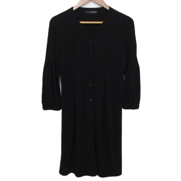 FOXEY NEW YORK 美品 フォクシーニューヨーク ストレッチ 長袖 ひざ丈