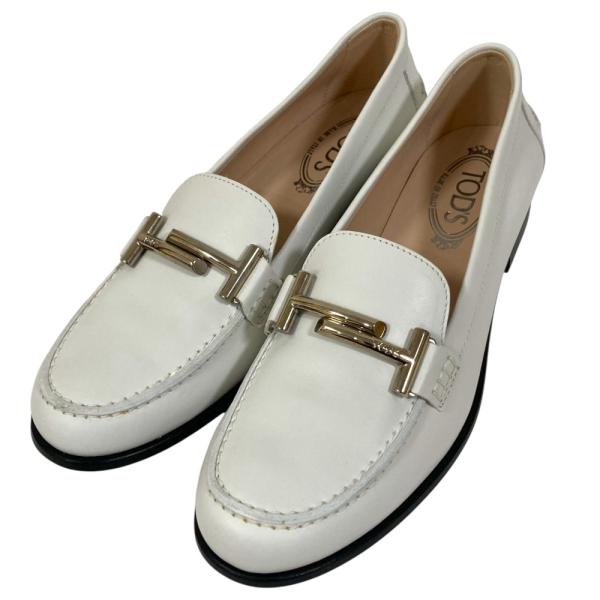 【新品未使用】TOD'SトッズダブルTローファー38サイズ 未使用 TOD'S トッズ ダブルT レザー ローファー サイズ38.5 約25.5cm
