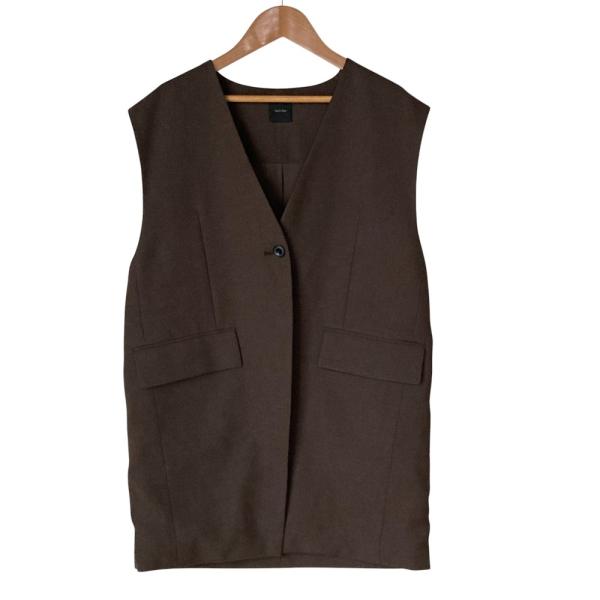 美品 25AW Spick and Span スピックアンドスパン Vカラーロングジレ