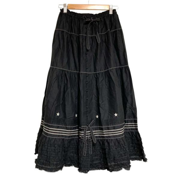 PINK HOUSE（ピンクハウス） 美品 配色ライン入りティアードスカート