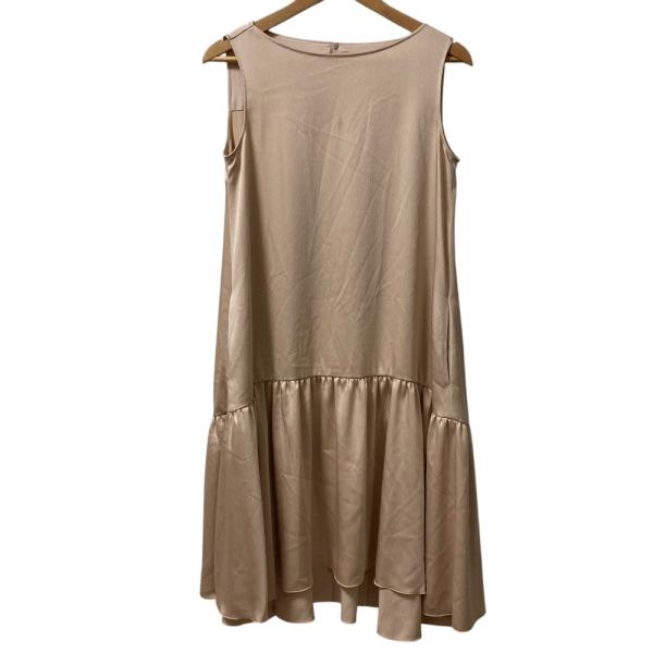 美品 FOXEY NEW YORK フォクシーニューヨーク Dress Palm Beach ノースリーブ ロングドレス ワンピース 41665 サイズ40 ブラッシュ レディース 古着 中古