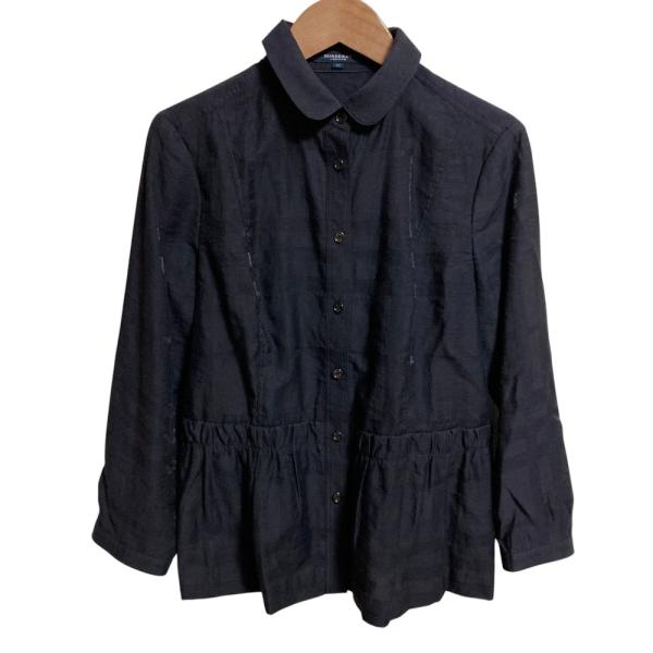 バーバリーロンドン　48サイズ　ノバチェック 長袖シャツ　　ネイビー BURBERRY（バーバリー） 良品 BURBERRY LONDON ロンドン シャドー