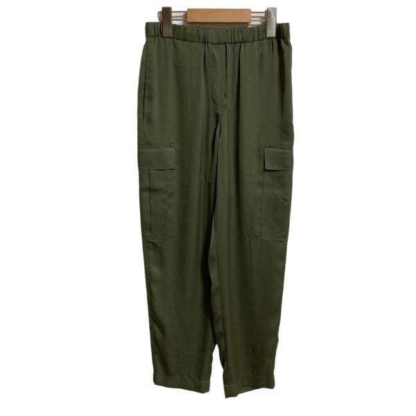 Theory セオリー カーゴパンツ カーキ theory（セオリー） 美品 サテン カーゴパンツ サイズP グリーン