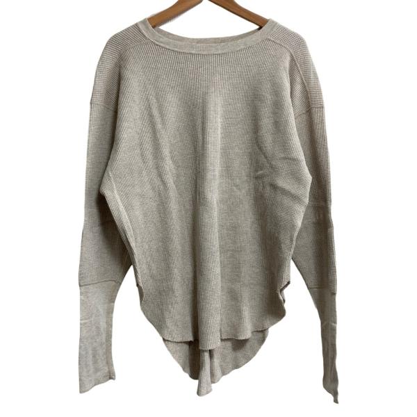 美品 AMERICANA アメリカーナ サーマルカットソー ベージュ レディース 古着 中古