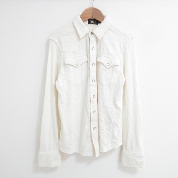 【美品】RRL ダブルアールエル ウエスタンシャツ ホワイト 白 M 良品 RRL RALPH LAUREN ダブルアールエル ラルフローレン ジャガード