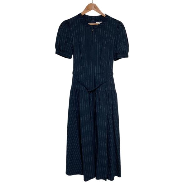 未使用 Herlipto ハーリップトゥ Pin-Striped Belted Flared Dress