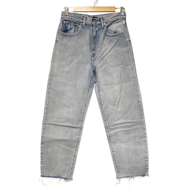 美品 LEVI'S リーバイス MADE＆CRAFTED BARREL CROP バレルデニムパンツ サイズ24 ライトブルー レディース 古着 中古