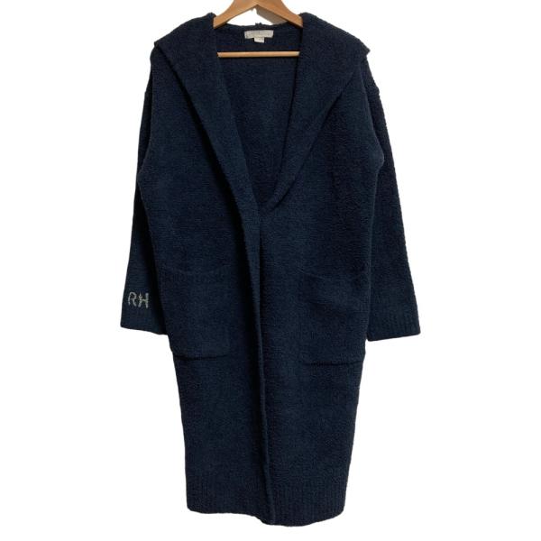 美品 BAREFOOT DREAMS ベアフットドリームス ロンハーマン 別注 HOODED LONG CARDIGAN ロングカーディガン C668 F ネイビー レディース 古着 中古