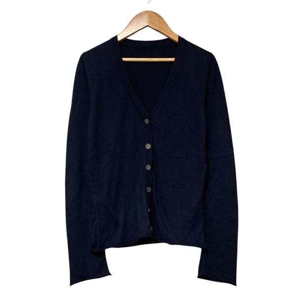 lucien pellat-finet - 美品 lucien pellat finet ルシアンペラフィネ カシミア バックビジュースカル Vネック 長袖 ニット カーディガン XL ブルー系 レディース 古着 中古 USED Lucien Pellat-Finet（ルシアン・ペラフィネ） 美品 バックスカル V