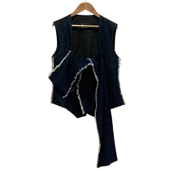 ヨウジ　ヤマモト　ジレ　ベスト　美品　yohji yamamoto 美品 Y's Yohji Yamamoto ワイズ ヨウジヤマモト DENIM U-F RIBBON