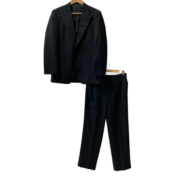美品 Aquascutum アクアスキュータム ゼニア地 背抜き 1B ジャケット スラックス セットアップ タキシート サイズ90A4/78 ブラック メンズ 古着 中古 USED Aquascutum（アクアスキュータム） 美品 ゼニア地 背抜き 1B