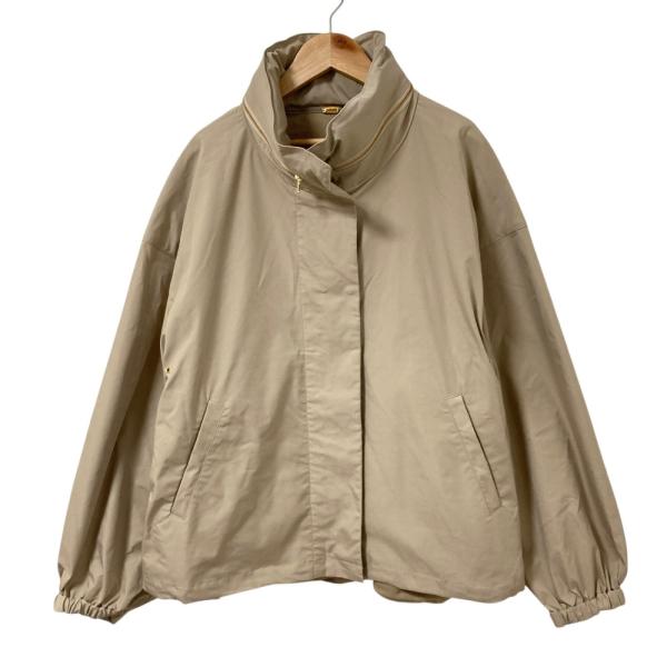 未使用 26SS MUSE de Deuxieme Classe ミューズドゥドゥーズィエムクラス WASHED STAND ジップ ブルゾン サイズF ベージュ  レディース 古着 中古