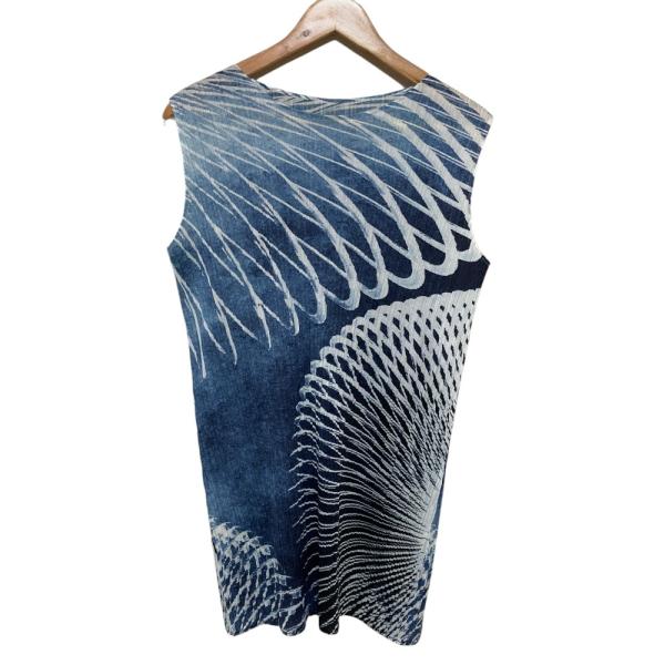 イッセイミヤケ PLEATS PLEASE 総柄　ワンピース　ノースリーブ　3 PLEATS PLEASE（プリーツ プリーズ） 美品 PLEATS PLEASE ISSEY MIYAKE