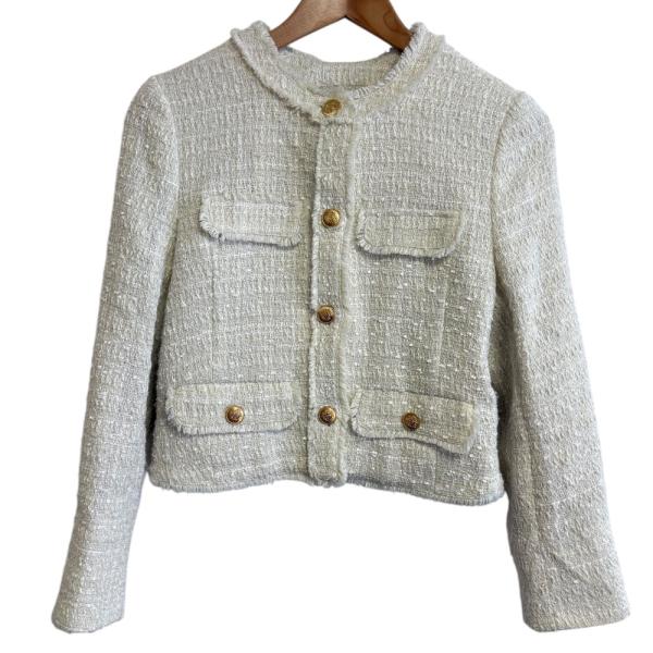 美品 Herlipto ハーリップトゥ Spring Tweed Jacket ツイードノー