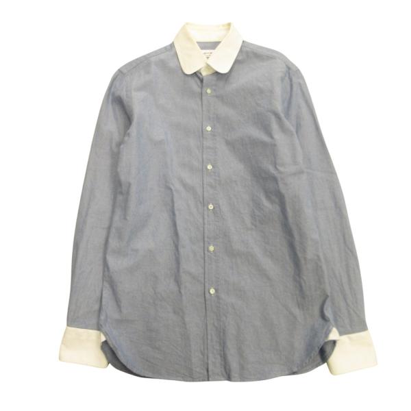 極美品 SHIPS別注 ギローバー GUY ROVER コットンジャケット L GUY ROVER シャツ (ギローバー) Chambrey Cutaway Shirts 551400