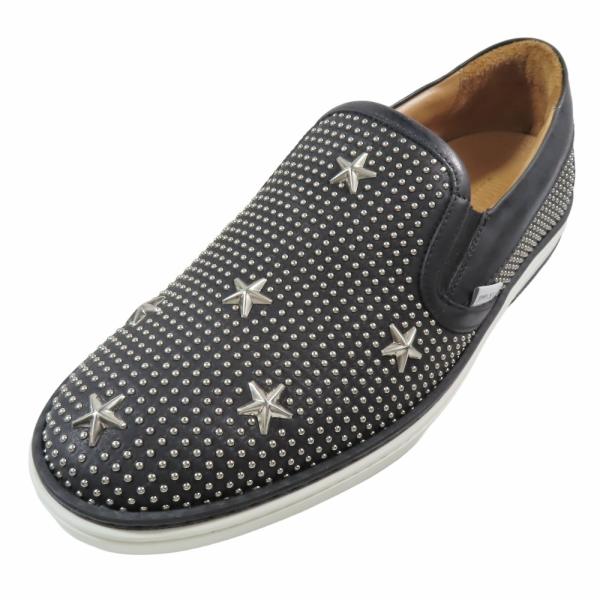 【未使用品】JIMMY CHOOジミーチュウ スリッポン レザー 39 スタッズ kigaeru_370255005022