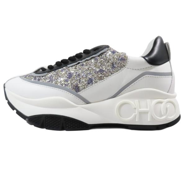 新品同様 ジミーチュウ RAINE グリッター ローカット スニーカー JIMMY CHOO 未使用 ジミーチュウ RAINE グリッター ラメ