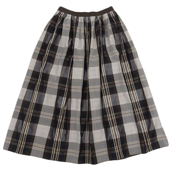 DRAWER 美品 23AW ドゥロワー シルク混 チェック柄 タックス