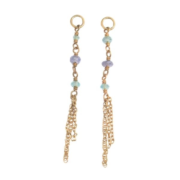 極美品　アガット　ゴールド ロングチェーン　ピアスチャーム 極美品 アガット ゴールド ロングチェーン ピアスチャーム