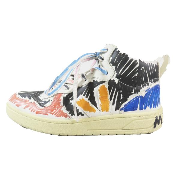 MARNI（マルニ） 美品 VEJA ヴェジャ × ペイント加工 カラフルアート