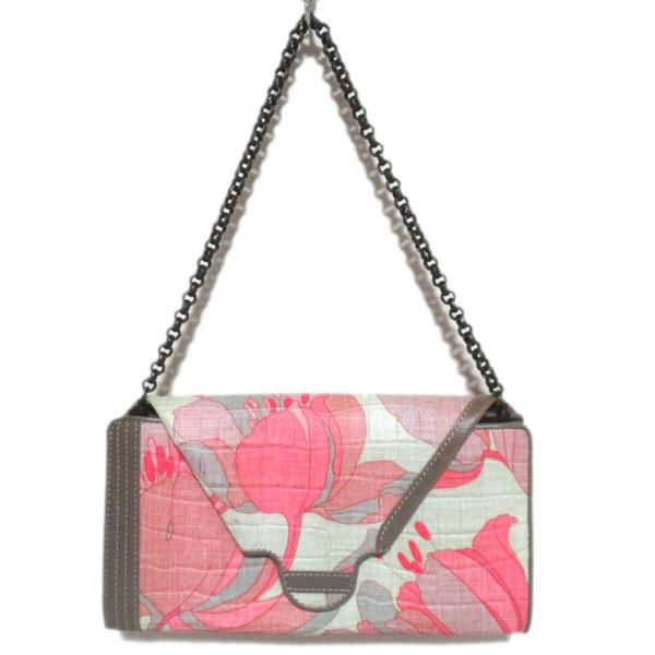 HIROKO HAYASHI クラッチバッグ　長財布　別うリチェーン付き HIROKO HAYASHI（ヒロコ ハヤシ） 良品 2way フラップ チェーン