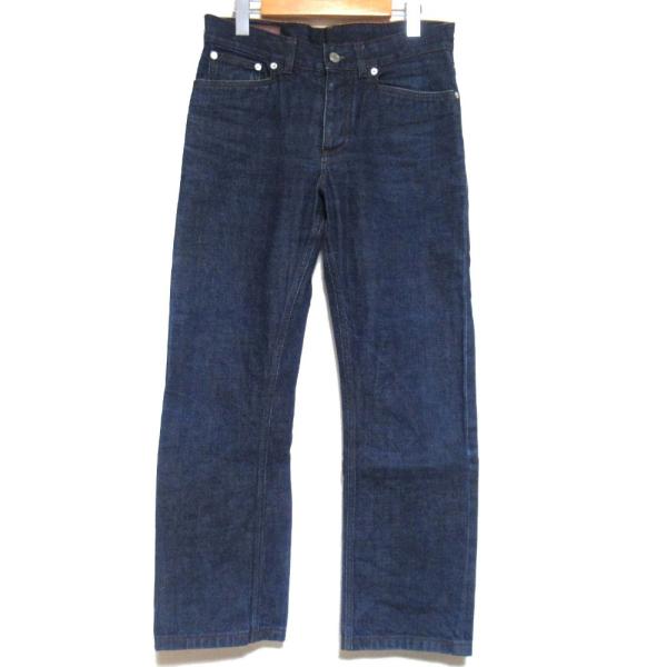 HERMES（エルメス） 美品 レザーパッチ セリエボタン デニムパンツ