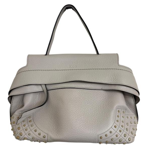 美品 TOD'S トッズ ウェーブ レザー ゴンミーニ 2way ハンドバッグ