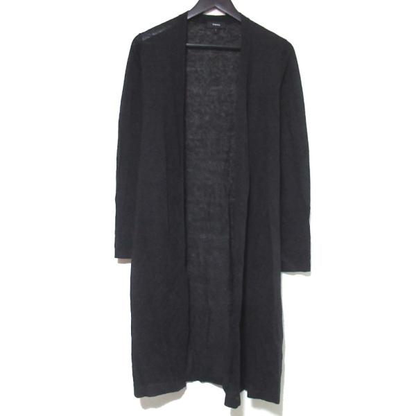セオリー SAG HARBOR TORINA S カーディガン ロング S 黒 theory（セオリー） 美品 SAG HARBOR TORINA S オープンフロント