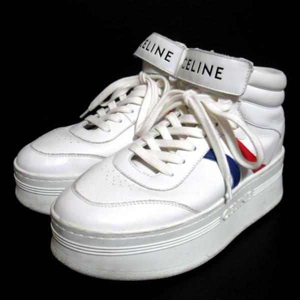 CELINE（セリーヌ） 良品 ブロック 厚底 ハイカット スニーカー