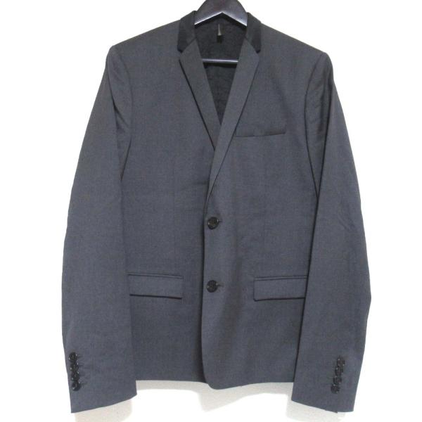 DIOR HOMMEディオールオム国内正規ウール2Bシングル48チャコールグレー Dior HOMME DIOR ディオールオム シングル パデッド スモーキング