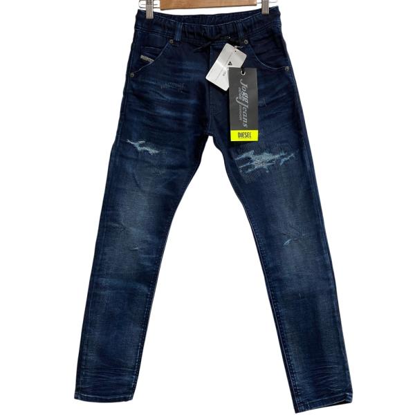 美品 DIESEL ディーゼル ダメージ加工 ジョグジーンズ イージーデニム 