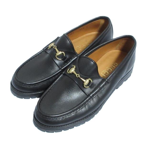 GUCCI（グッチ） 美品 レザー ホースビットローファー シューズ 34.5
