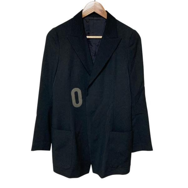 Y’s ワイズ ヨウジヤマモト テーラードジャケット ブラック シンプル モード 美品 Y's Yohji Yamamoto ワイズ ヨウジヤマモト 0プリント ロング