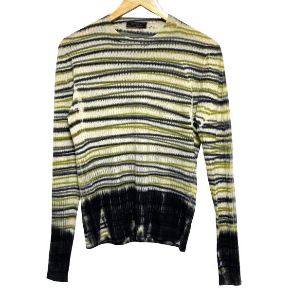 美品 PRADA プラダ タイダイボーダー柄 ニットセーター サイズ46 マルチカラー メンズ 古着 中古 USED PRADA（プラダ） 美品 タイダイボーダー柄 ニットセーター サイズ46