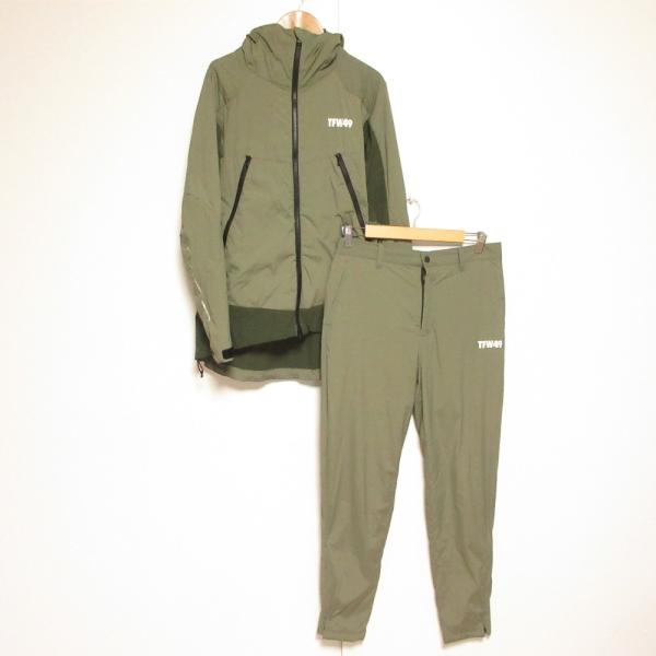 良品 TFW49 OCTA INSULATED PARKA ＆ PANTS パーカー パンツ セットアップ ゴルフウェア T042220013/T072220007 S カーキ メンズ 古着 中古