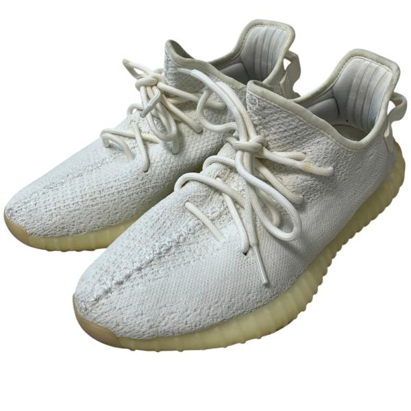 良品 adidas アディダス YEEZY Boost 350 V2 スニーカー CP9366 Cream White サイズUS8.5 26.5cm ホワイト メンズ 古着 中古