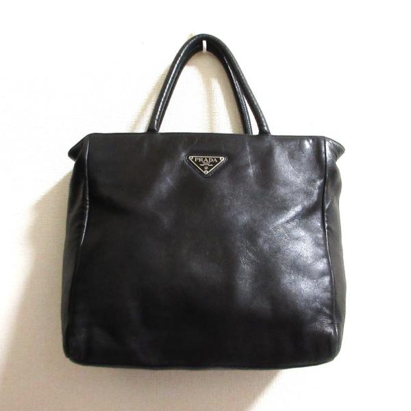 PRADA（プラダ） 良品 ナッパレザー トートバッグ ブラック レディース