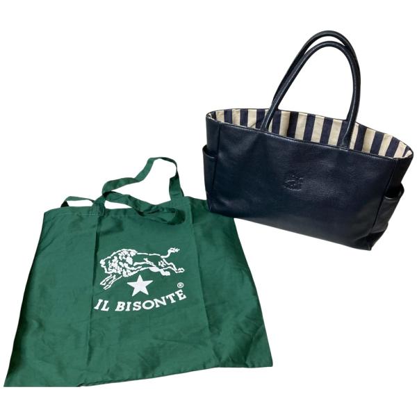 IL BISONTE（イルビゾンテ） 良品 レザー スクエアトートバッグ