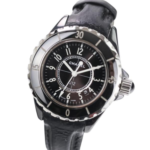 CHANEL（シャネル） 良品 J12 セラミック 腕時計 H0680 33mm デイト