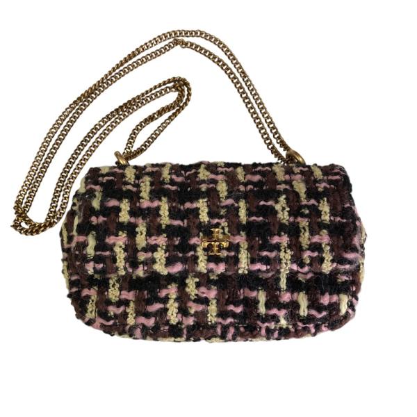 TORY BURCH（トリーバーチ） 新品同様 キラ ツイード ミニ フラップ