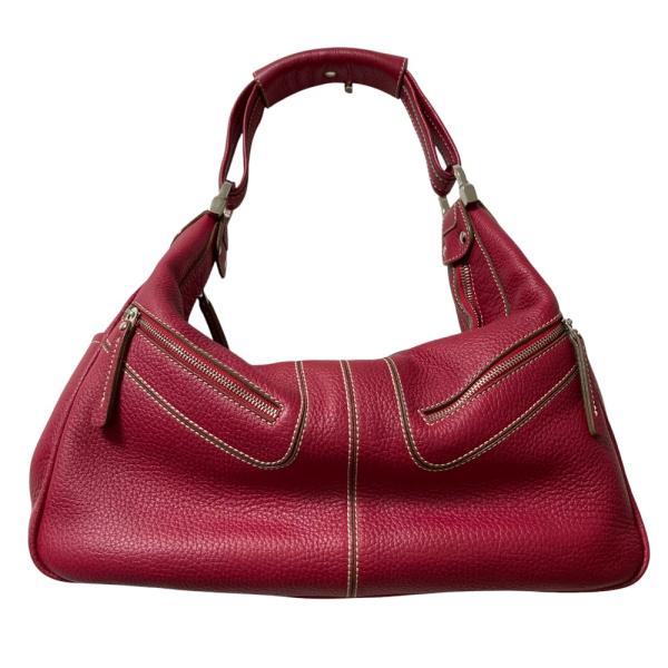 美品 TODS トッズ ミキー シュリンクレザー ワンショルダーバッグ