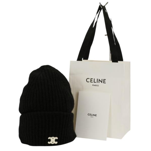 CELINE（セリーヌ） 美品 シームレスカシミヤ トリオンフ ニット帽