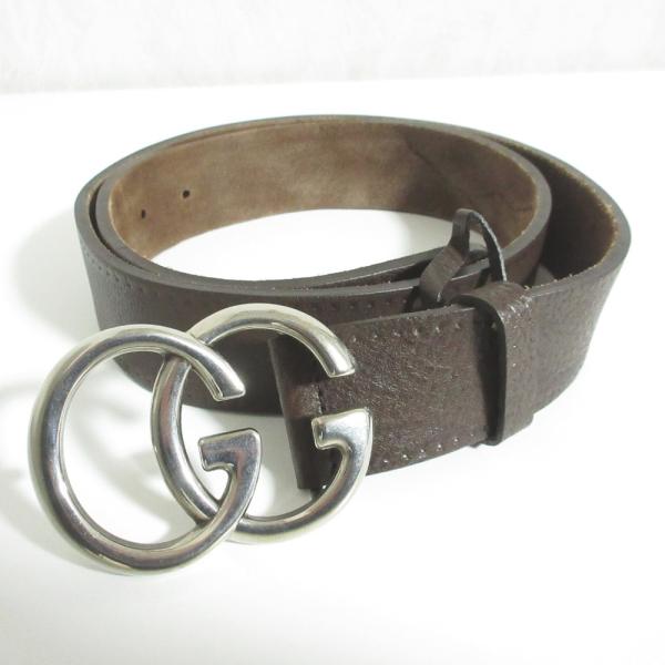 良品 GUCCI グッチ GGマーモント レザーベルト 259982 95-38 ブラウン メンズ 古着 中古 USED GUCCI（グッチ） 良品 GGマーモント レザーベルト 259982 95-38