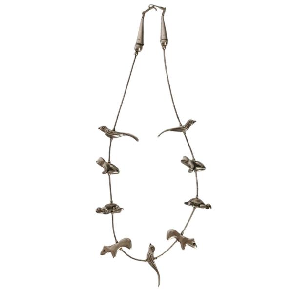 美品 HARPO PARIS ハルポ スターリングシルバー アニマルモチーフ ネックレス アクセサリー シルバー レディース 古着 中古