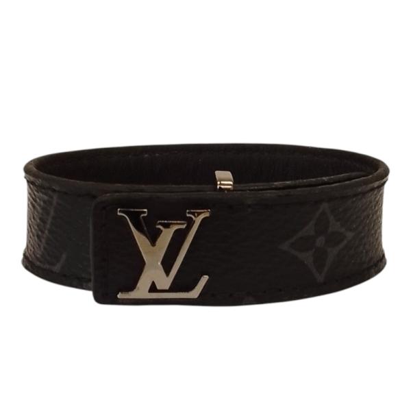ヴィトン✨️ LV モノグラム エクリプス ブレスレット M6456 ブラック LOUIS VUITTON（ルイ・ヴィトン） LVスリム モノグラムエクリプスPVC